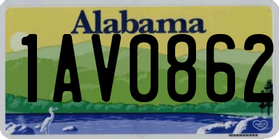 AL license plate 1AV0862