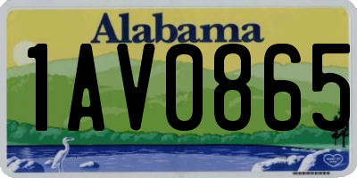 AL license plate 1AV0865