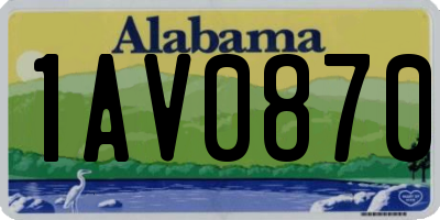 AL license plate 1AV0870