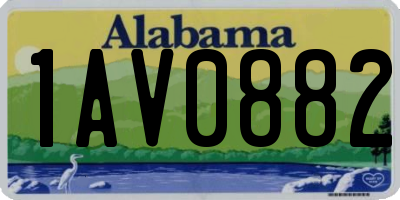 AL license plate 1AV0882