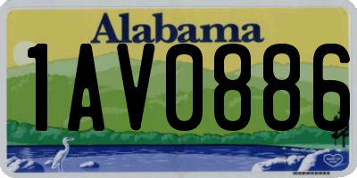 AL license plate 1AV0886