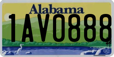 AL license plate 1AV0888