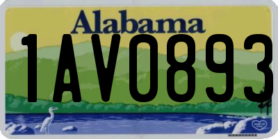 AL license plate 1AV0893