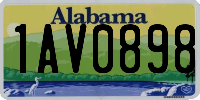 AL license plate 1AV0898