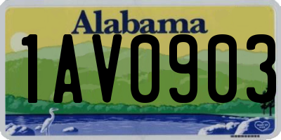 AL license plate 1AV0903