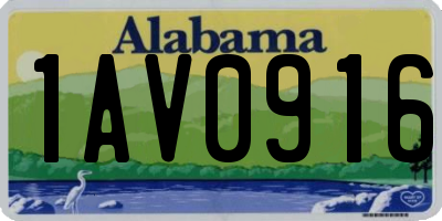 AL license plate 1AV0916