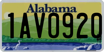 AL license plate 1AV0920