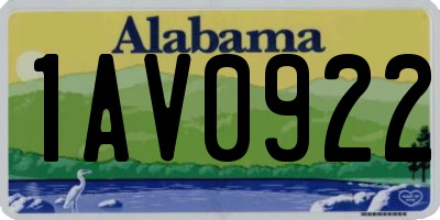 AL license plate 1AV0922