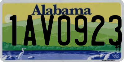 AL license plate 1AV0923