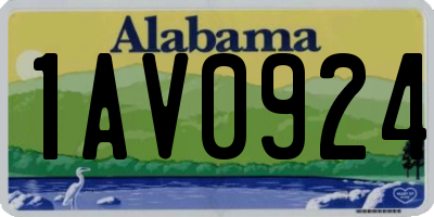 AL license plate 1AV0924
