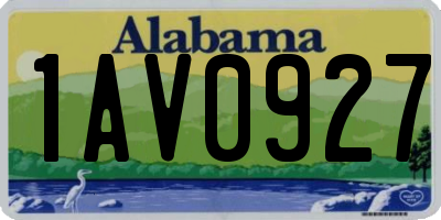 AL license plate 1AV0927
