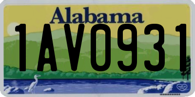 AL license plate 1AV0931