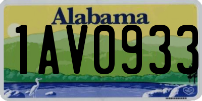 AL license plate 1AV0933