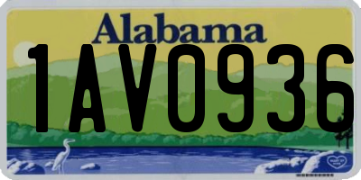 AL license plate 1AV0936