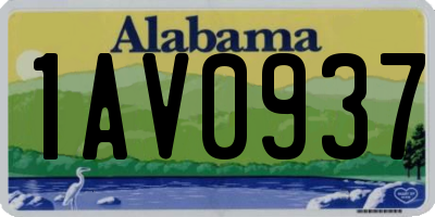 AL license plate 1AV0937