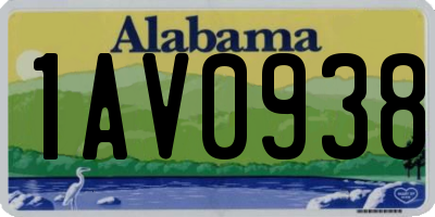 AL license plate 1AV0938