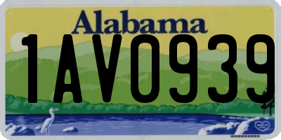 AL license plate 1AV0939