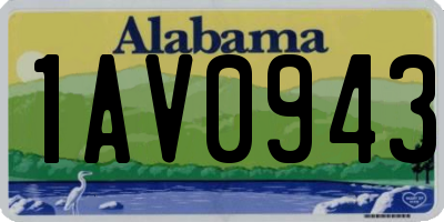 AL license plate 1AV0943