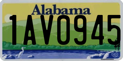 AL license plate 1AV0945