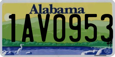 AL license plate 1AV0953