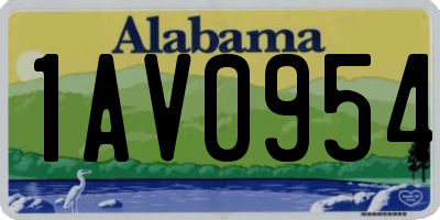 AL license plate 1AV0954