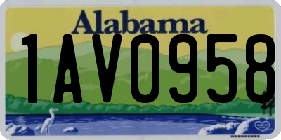 AL license plate 1AV0958
