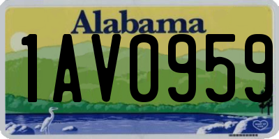 AL license plate 1AV0959