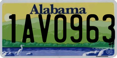 AL license plate 1AV0963