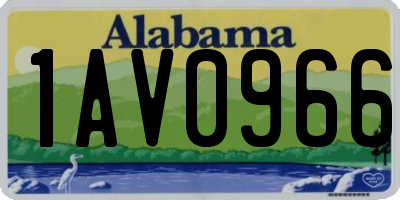 AL license plate 1AV0966