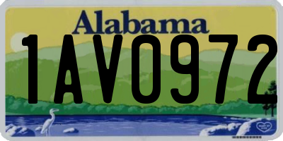 AL license plate 1AV0972