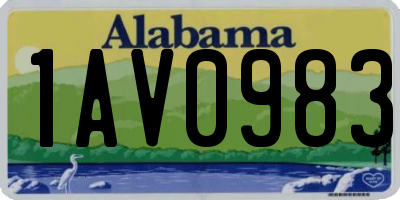 AL license plate 1AV0983