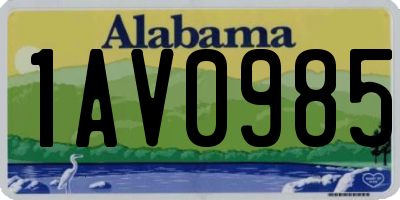 AL license plate 1AV0985