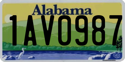 AL license plate 1AV0987