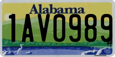 AL license plate 1AV0989