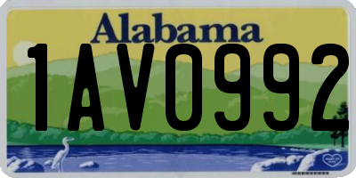 AL license plate 1AV0992