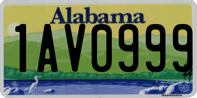 AL license plate 1AV0999