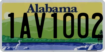 AL license plate 1AV1002