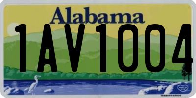 AL license plate 1AV1004