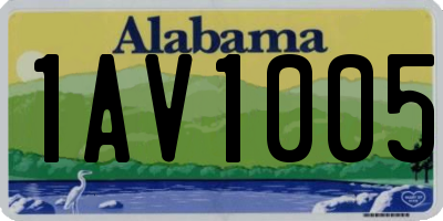 AL license plate 1AV1005