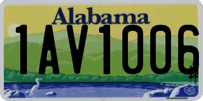AL license plate 1AV1006