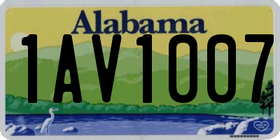 AL license plate 1AV1007