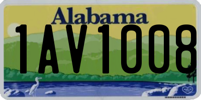 AL license plate 1AV1008