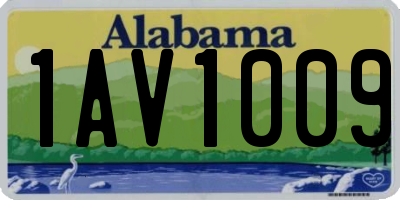 AL license plate 1AV1009