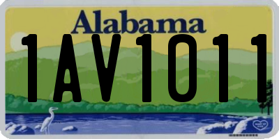 AL license plate 1AV1011