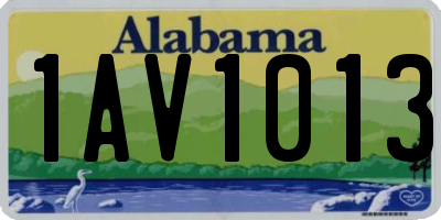 AL license plate 1AV1013