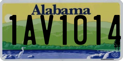 AL license plate 1AV1014