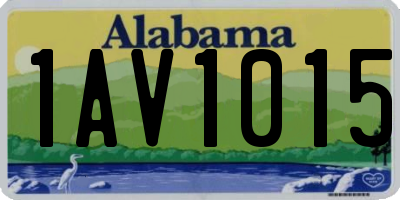 AL license plate 1AV1015