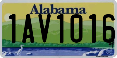 AL license plate 1AV1016