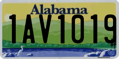 AL license plate 1AV1019