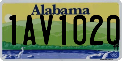 AL license plate 1AV1020